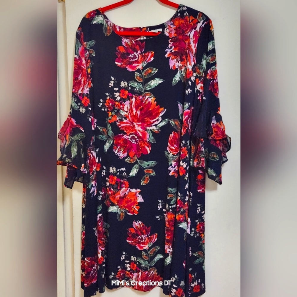 Cato Fashion Full Figure Floral Sunday Dress
